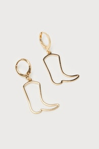 Boot Scoot 14KT Gold Cowboy Boot Earrings