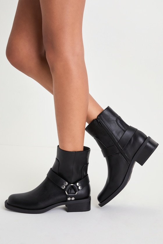 Mac Black Moto Ankle Boots 1