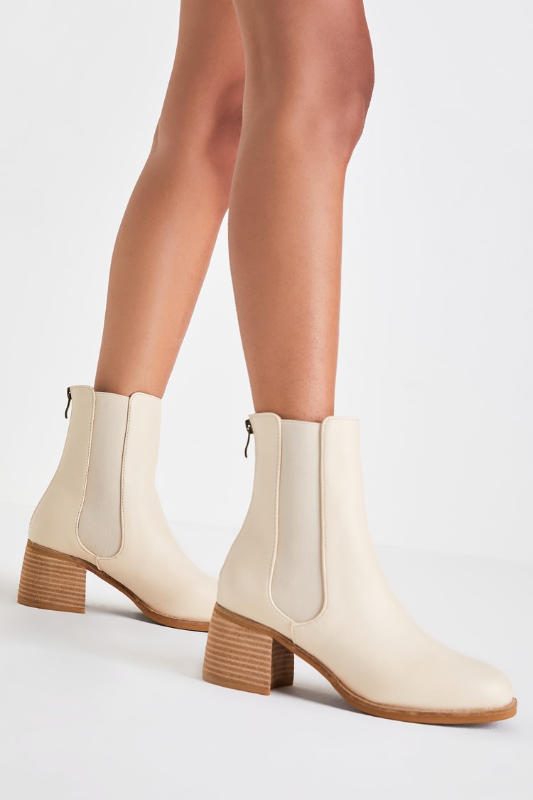 Karlach Light Nude Low Heel Ankle Booties