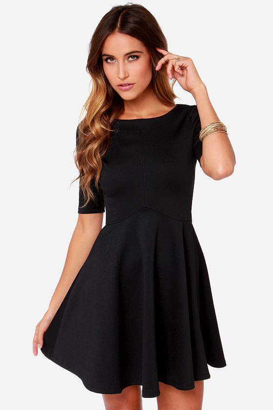 Black Swan Ocean Dress - Skater Dress - Little Black Dress - $67.00 - Lulus