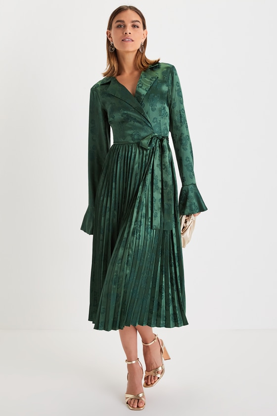 Lilyfield Midi Shirt Dress in Emerald with Contrast Trim Cotton