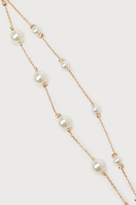 Lulus Pearl-fect Passion Gold Pearl Layered Bracelet In Gold