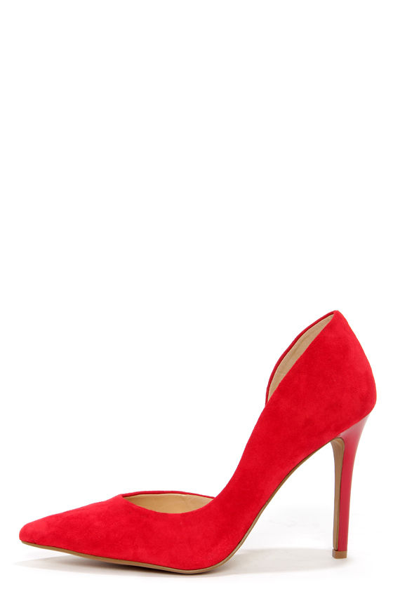 Jessica simpson hotsell red suede pumps