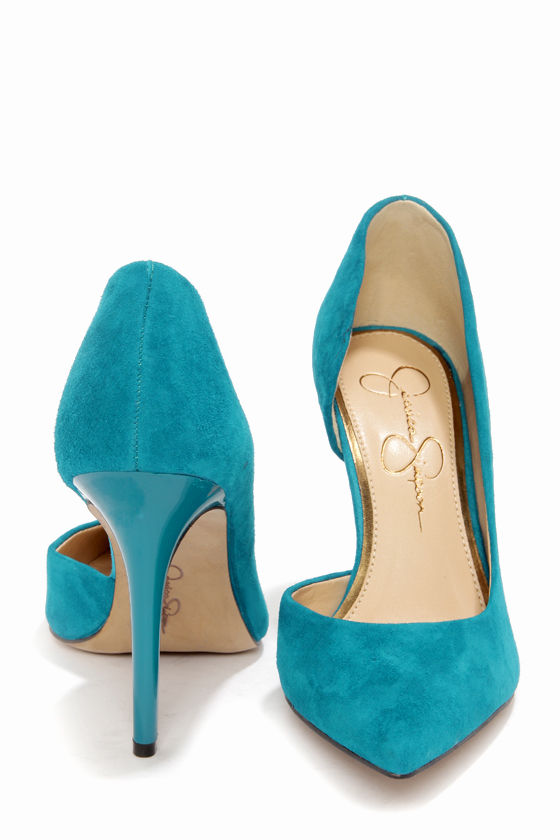 jessica simpson teal heels