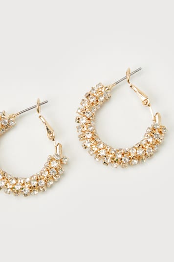 Kimmy Gold Flower Pearl Stud Earrings