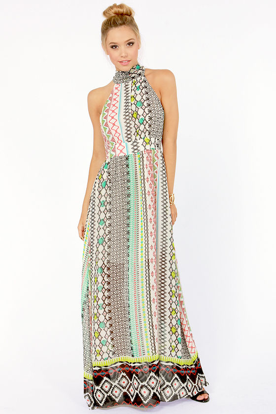 Pretty Ivory Dress - Print Dress - Maxi Dress - $87.00 - Lulus