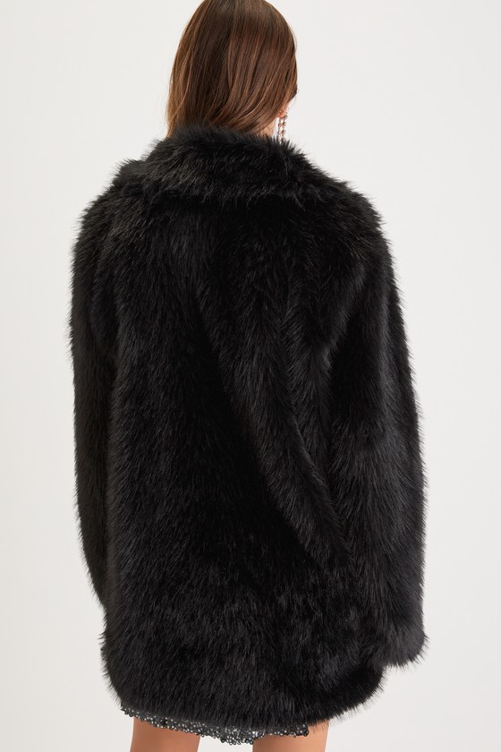 Black Faux Fur Coat - Faux Fur Coat - Black Coat - Faux Fur - Lulus