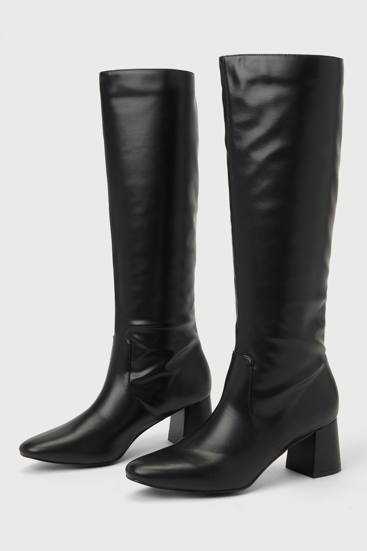 Bryson Black Knee-High Boots
