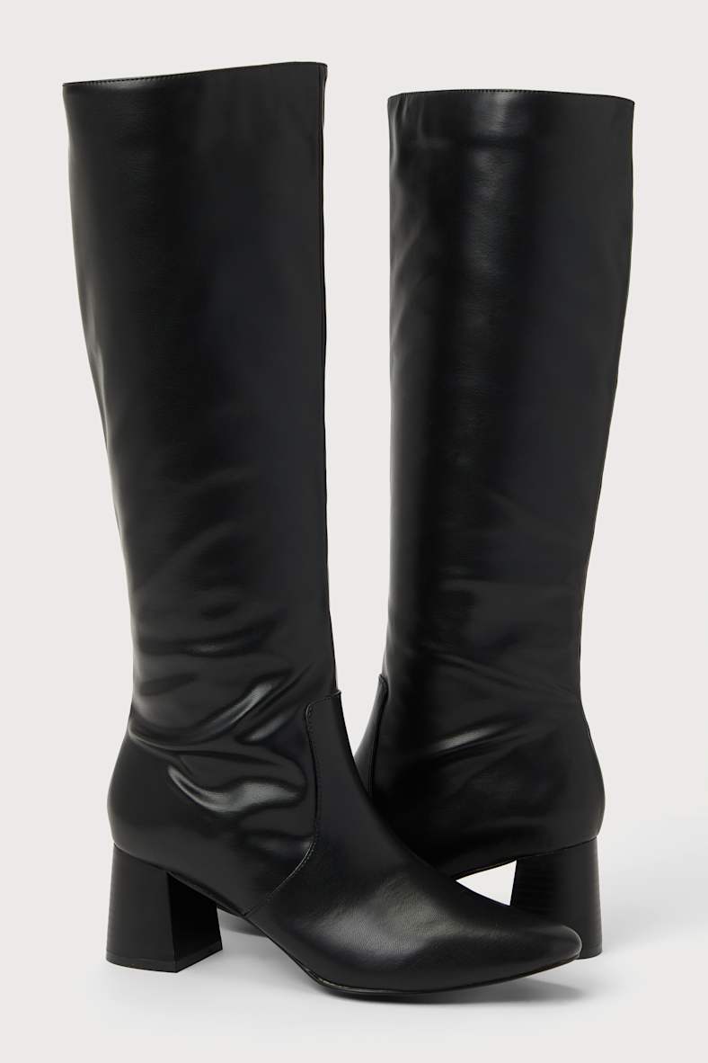 Bryson Black Knee-High Boots