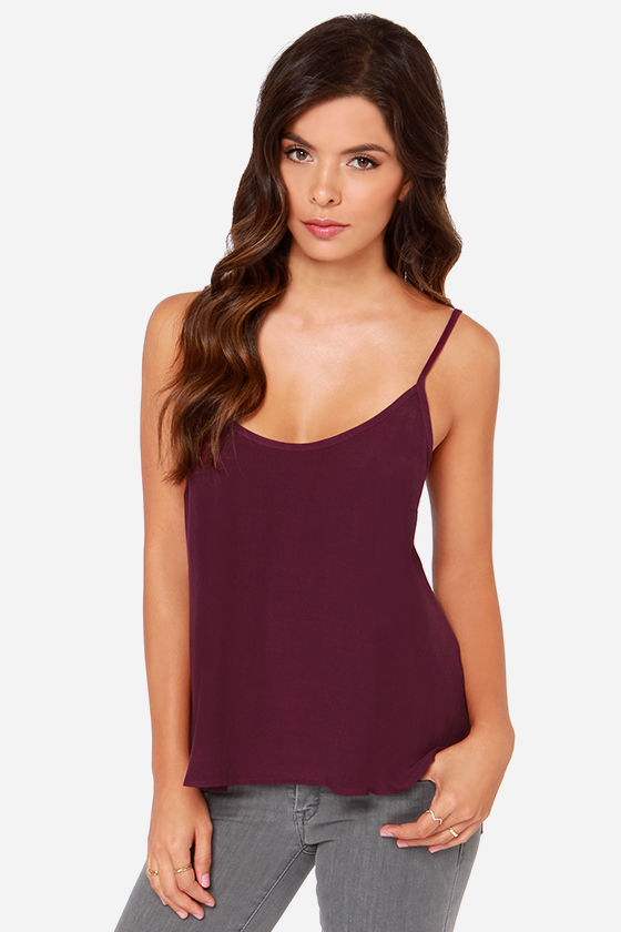 Lucy Love Solid Capri - Burgundy Tank Top - Burgundy Top - $36.00 - Lulus