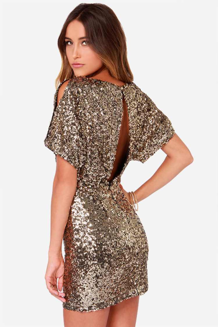 Gold Sequin Dress - Short Sleeve Dress - Gold Dress - $95.00 - Lulus Gold Sequin Dress - Short Sleeve Dress - Gold Dress - $95.00 - Lulus