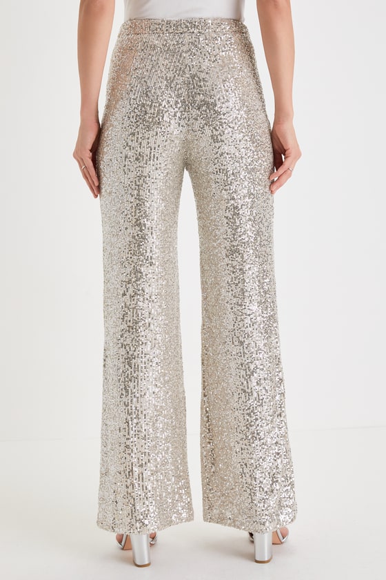 High Waisted Wide Leg Sequin Trousers In Pink – COCO BOO LOVES