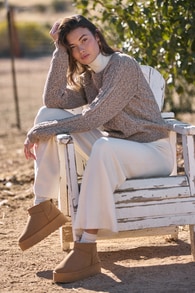 Luxurious Comfort Ivory Waffle Knit Wide-Leg Sweater Pants
