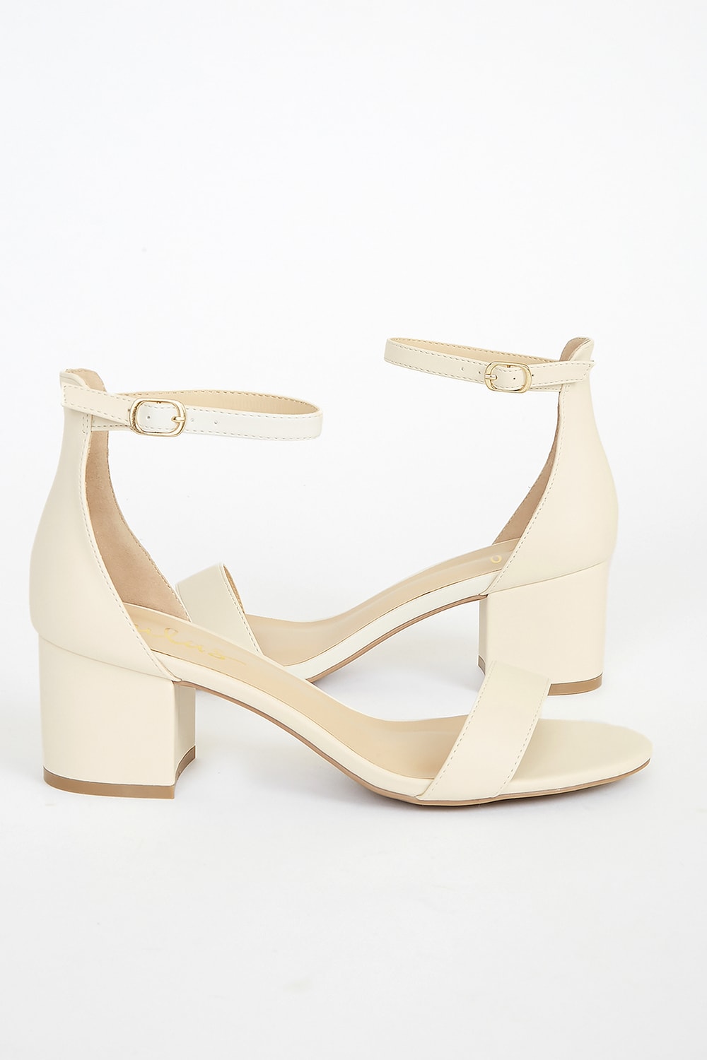 Harper Off White Ankle Strap Heels