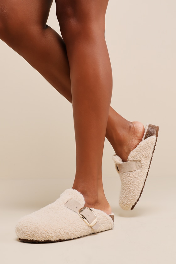 Cuddle Natural Shearling Mules 1
