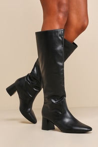 Bryson Black Knee-High Boots