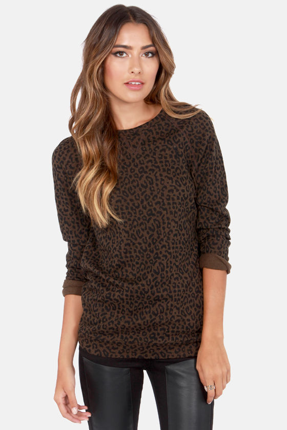 Obey Echo Mountain Sweater - Animal Print Sweater - $52.00 - Lulus