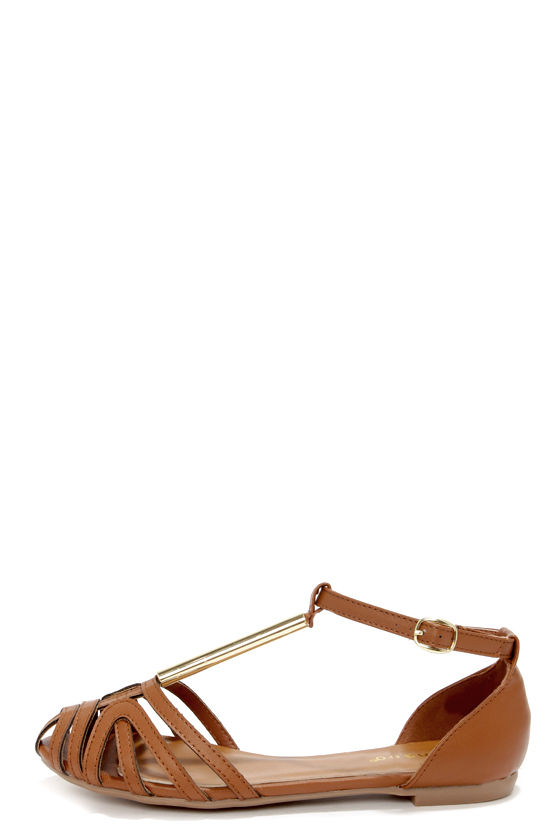 brown leather shoulder strap