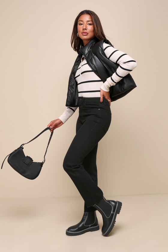 Threaded Pear Aria Knit Colorblock Henley Top