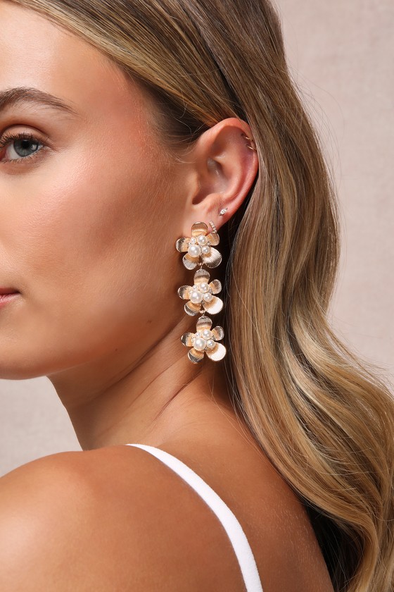 Macrae Juliet Earrings Gold Earrings Statement Earrings Lulus