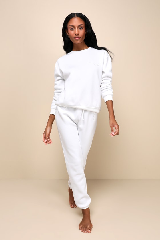 Laidback Love Ivory Embroidered Pullover Sweatshirt 5