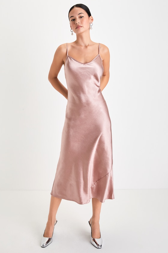 Mauve slip dress cheap