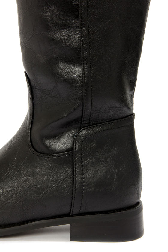 Cute Black Boots - Knee High Boots - Riding Boots - Tall Boots - $47.00