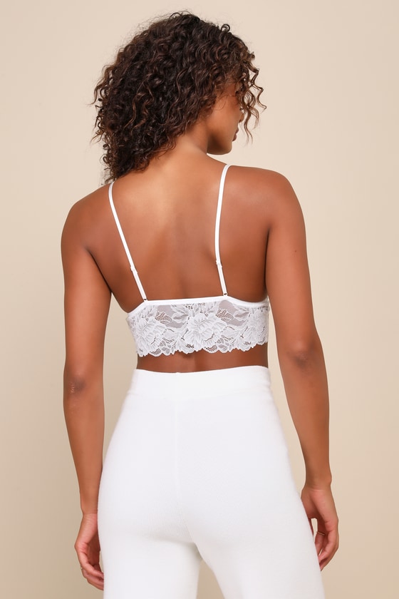 Everyday Ivory Lace Longline Bralette 3