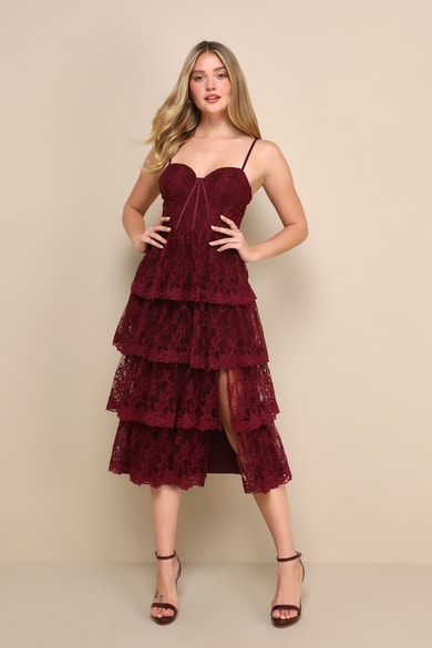 navy blue suits and bridesmaid dresses A Line Lace V Neckline with Keyhole Low Back Wedding Dresses Online - main image 1
