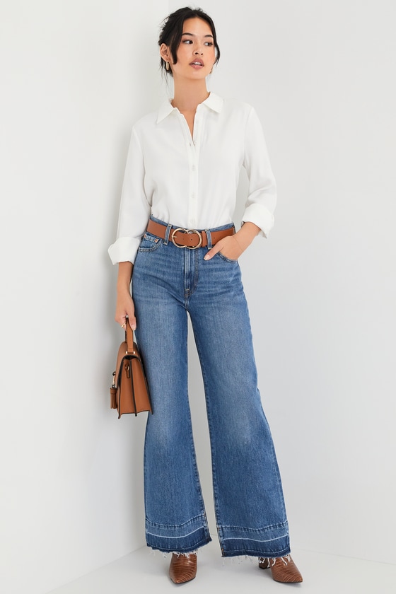 Totally Polished Ivory Long Sleeve Button-Up Top 4