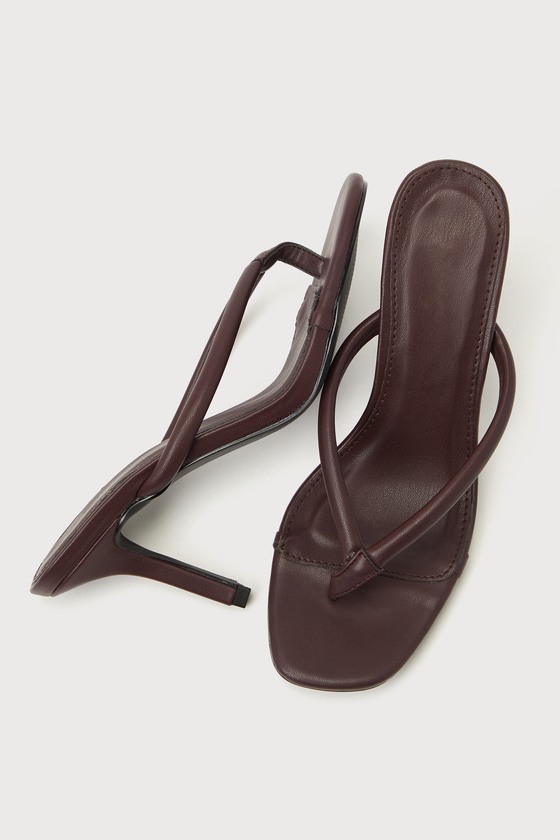 Arbella Cocoa Thong High Heel Sandals 2