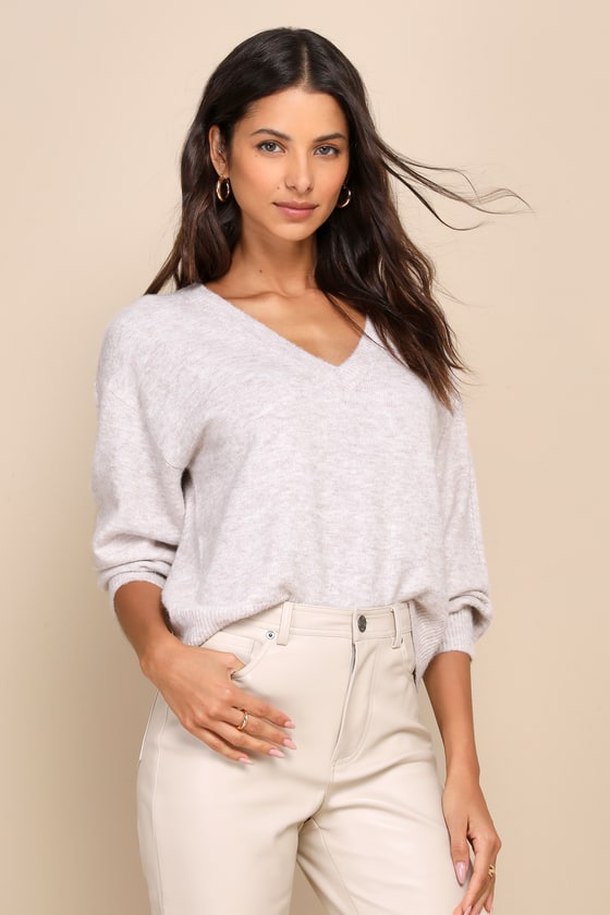 Beige Pullover Sweater - V-Neck Sweater - Pullover - Sweater - Lulus