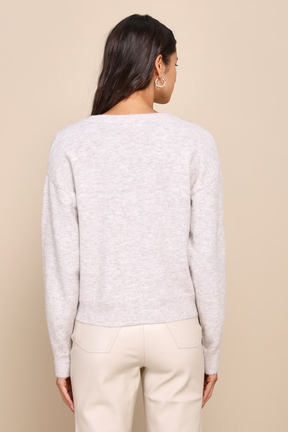 Beige Pullover Sweater - V-Neck Sweater - Pullover - Sweater - Lulus