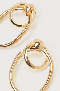 Looking Sophisticated Gold Double Layered Hoop Earrings