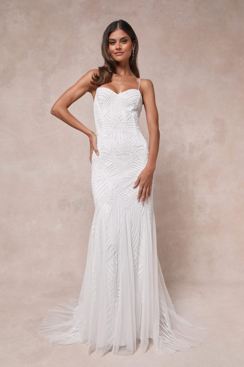Radiant Presence White Sequin Sleeveless Backless Maxi Dress