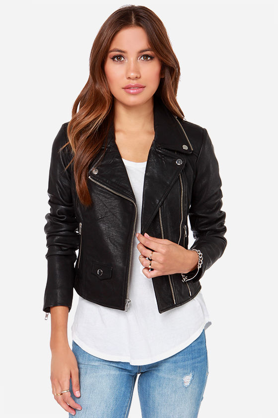 Obey Savages Jacket Moto Leather 375 00 Obey Savages Black Leather Moto Jacket