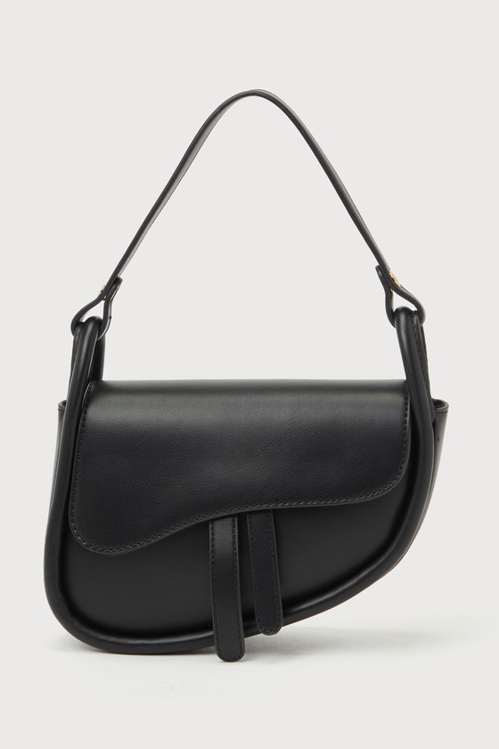 Urban Expressions Arlo Black Saddle Bag Vegan Leather Purse Lulus