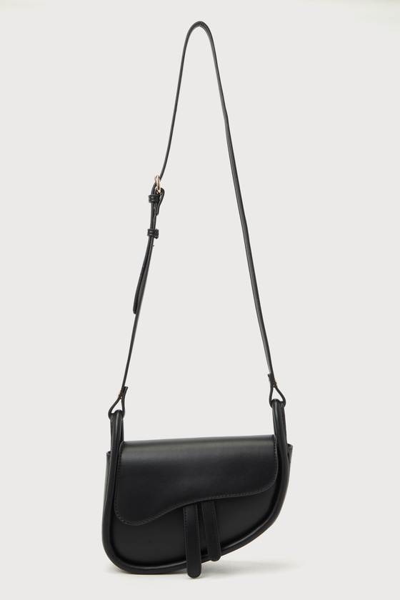 Urban Expressions Arlo Black Saddle Bag Vegan Leather Purse Lulus