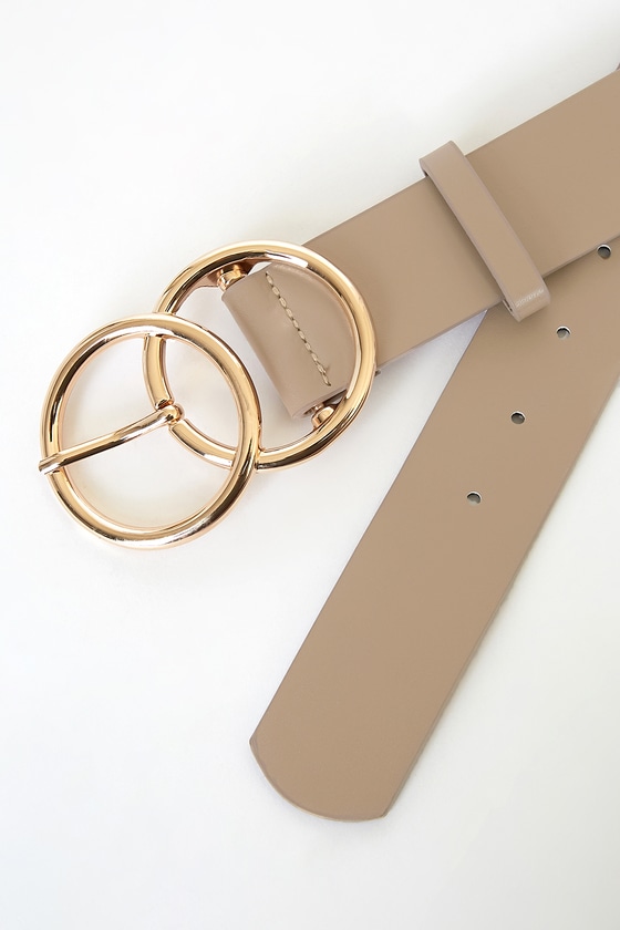 Shop Lulus Double Oh Heaven Taupe Double Buckle Belt