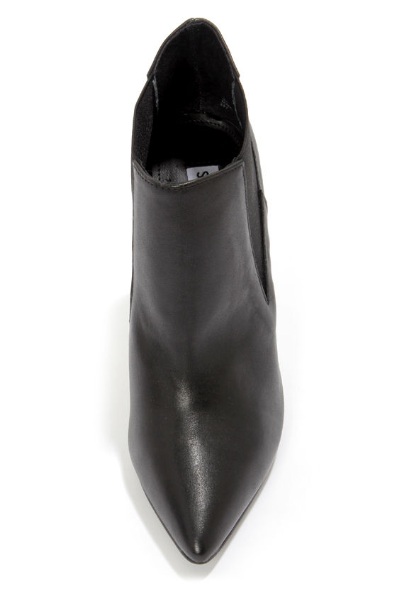 Sexy Black Heels - Leather Booties - High Heel Booties - $149.00