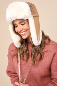 Wowing All Winter Shiny Rose Gold Trapper Hat