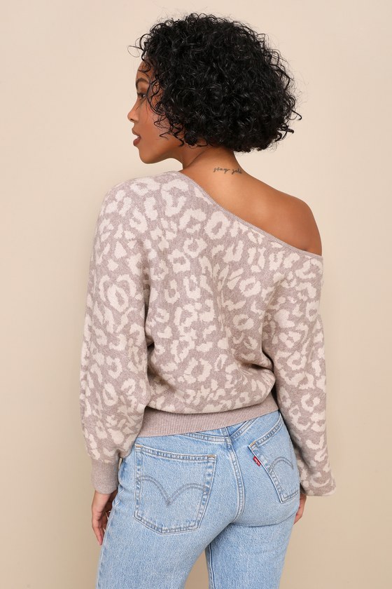 Wild Ideas Leopard Print Sweater main image 1