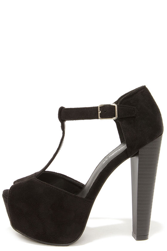 platform t strap heels