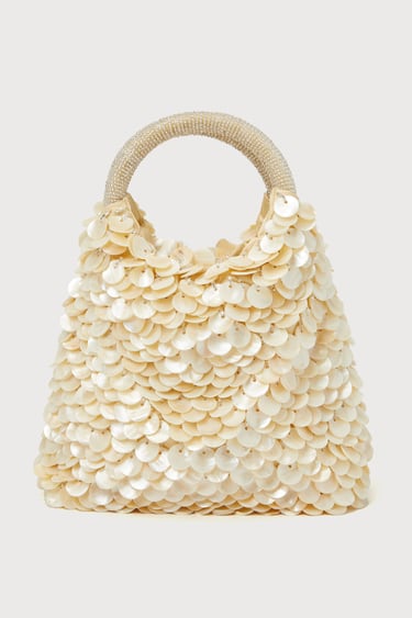 Cream Beaded Handbag Shell Handbag Shell Purse Shell Bag Lulus