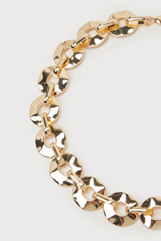 Gold Chunky Necklace Chain Link Statement Necklace Necklace Lulus
