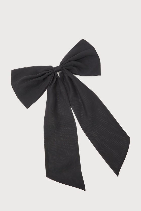 Dramatic Refinement Black Oversized Bow Hair Clip 1