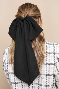 Dramatic Refinement Black Oversized Bow Hair Clip