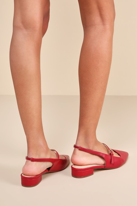 slingback flats round toe
