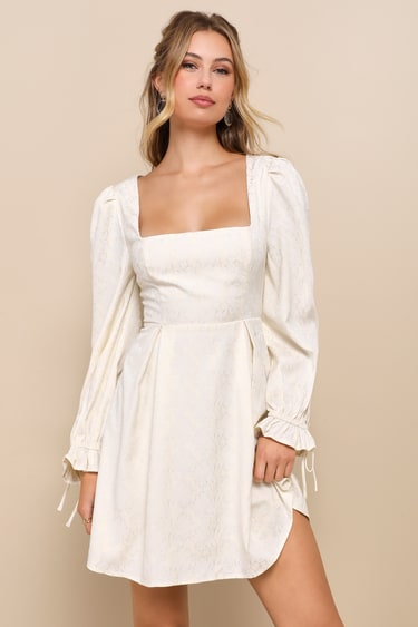 long sleeve cream dress The Inspiration Cream Floral Maxi Dress – Shop the Mint