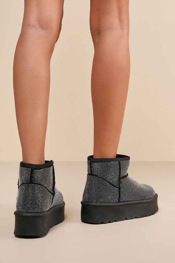 Bfb Shoes - Black Papete Flat w/ Color Rhines